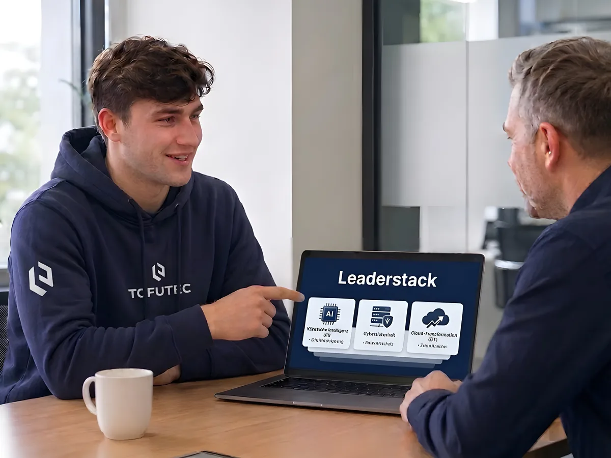 Erstgespräch am Laptop zwischen Berater und Kunde